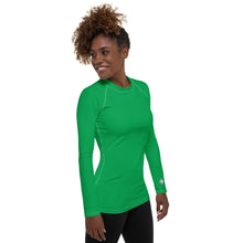 Understated Elegance: Solid Color Long Sleeve Rash Guard for Women - Jade Exclusive Long Sleeve Rash Guard Solid Color Swimwear Womens