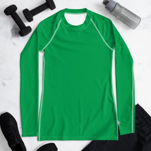 Understated Elegance: Solid Color Long Sleeve Rash Guard for Women - Jade Exclusive Long Sleeve Rash Guard Solid Color Swimwear Womens