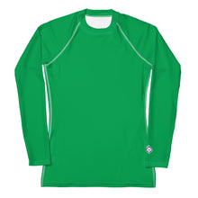 Understated Elegance: Solid Color Long Sleeve Rash Guard for Women - Jade Exclusive Long Sleeve Rash Guard Solid Color Swimwear Womens