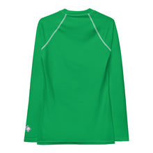 Understated Elegance: Solid Color Long Sleeve Rash Guard for Women - Jade Exclusive Long Sleeve Rash Guard Solid Color Swimwear Womens