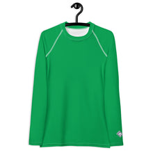 Understated Elegance: Solid Color Long Sleeve Rash Guard for Women - Jade Exclusive Long Sleeve Rash Guard Solid Color Swimwear Womens