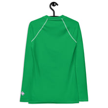 Understated Elegance: Solid Color Long Sleeve Rash Guard for Women - Jade Exclusive Long Sleeve Rash Guard Solid Color Swimwear Womens