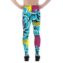 Unleash Your Inner Pop Art Fan with Men's Dahlia Print Athletic Leggings 002 Dahlia Exclusive Fitness Grappling Leggings Mens Pants Pop Art Running trousers Yoga