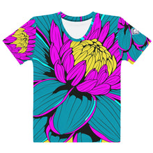 Unleash Your Inner Pop Art Fan with Women's Dahlia Print BJJ Short Sleeve Rash Guard 001 Dahlia Exclusive Flower Rash Guard Running Short Sleeve Swimwear Tees Womens Yoga