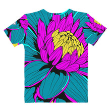 Unleash Your Inner Pop Art Fan with Women's Dahlia Print BJJ Short Sleeve Rash Guard 001 Dahlia Exclusive Flower Rash Guard Running Short Sleeve Swimwear Tees Womens Yoga