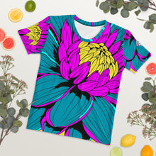 Unleash Your Inner Pop Art Fan with Women's Dahlia Print BJJ Short Sleeve Rash Guard 001 Dahlia Exclusive Flower Rash Guard Running Short Sleeve Swimwear Tees Womens Yoga