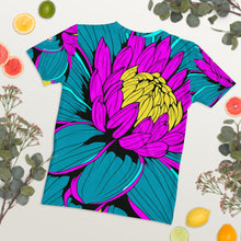 Unleash Your Inner Pop Art Fan with Women's Dahlia Print BJJ Short Sleeve Rash Guard 001 Dahlia Exclusive Flower Rash Guard Running Short Sleeve Swimwear Tees Womens Yoga