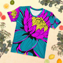 Unleash Your Inner Pop Art Fan with Women's Dahlia Print BJJ Short Sleeve Rash Guard 001 Dahlia Exclusive Flower Rash Guard Running Short Sleeve Swimwear Tees Womens Yoga