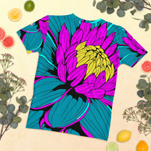 Unleash Your Inner Pop Art Fan with Women's Dahlia Print BJJ Short Sleeve Rash Guard 001 Dahlia Exclusive Flower Rash Guard Running Short Sleeve Swimwear Tees Womens Yoga
