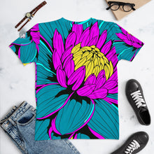 Unleash Your Inner Pop Art Fan with Women's Dahlia Print BJJ Short Sleeve Rash Guard 001 Dahlia Exclusive Flower Rash Guard Running Short Sleeve Swimwear Tees Womens Yoga