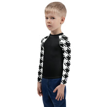 Unleash Your Potential: Boy's Houndstooth BJJ Rash Guard - Long Sleeve Boys Exclusive Houndstooth Kids Long Sleeve Rash Guard Swimwear