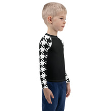 Unleash Your Potential: Boy's Houndstooth BJJ Rash Guard - Long Sleeve Boys Exclusive Houndstooth Kids Long Sleeve Rash Guard Swimwear