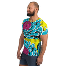 Upgrade Your Training Gear with Men's Pop Art BJJ Short Sleeve Rash Guard - Dahlia Print 002 Dahlia Exclusive Mens Pop Art Rash Guard Running Short Sleeve Swimwear Tees Yoga