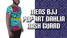 Upgrade Your Training Gear with Men's Pop Art BJJ Short Sleeve Rash Guard - Dahlia Print 002 Dahlia Exclusive Mens Pop Art Rash Guard Running Short Sleeve Swimwear Tees Yoga