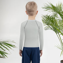 Urban Adventures: Kid's Long Sleeve Rash Guards in Solid Color - Smoke Boys Exclusive Kids Long Sleeve Rash Guard Solid Color