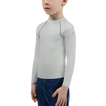 Urban Adventures: Kid's Long Sleeve Rash Guards in Solid Color - Smoke Boys Exclusive Kids Long Sleeve Rash Guard Solid Color