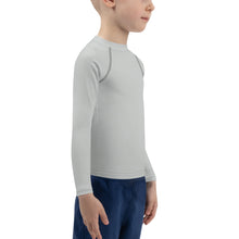 Urban Adventures: Kid's Long Sleeve Rash Guards in Solid Color - Smoke Boys Exclusive Kids Long Sleeve Rash Guard Solid Color