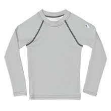 Urban Adventures: Kid's Long Sleeve Rash Guards in Solid Color - Smoke Boys Exclusive Kids Long Sleeve Rash Guard Solid Color