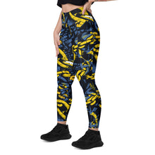 Urban Chic Strides: Women's Mile After Mile Golden Chains 002 Running Leggings Exclusive Leggings Running Tights Womens