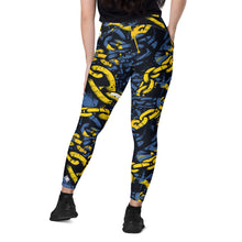 Urban Chic Strides: Women's Mile After Mile Golden Chains 002 Running Leggings Exclusive Leggings Running Tights Womens
