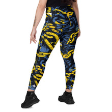 Urban Chic Strides: Women's Mile After Mile Golden Chains 002 Running Leggings Exclusive Leggings Running Tights Womens
