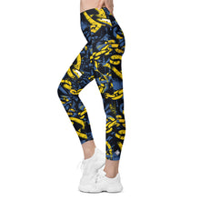 Urban Chic Strides: Women's Mile After Mile Golden Chains 002 Running Leggings Exclusive Leggings Running Tights Womens
