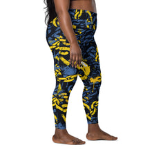 Urban Chic Strides: Women's Mile After Mile Golden Chains 002 Running Leggings Exclusive Leggings Running Tights Womens