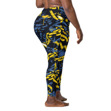Urban Chic Strides: Women's Mile After Mile Golden Chains 002 Running Leggings Exclusive Leggings Running Tights Womens