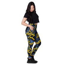 Urban Chic Strides: Women's Mile After Mile Golden Chains 002 Running Leggings Exclusive Leggings Running Tights Womens