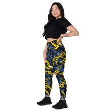 Urban Chic Strides: Women's Mile After Mile Golden Chains 002 Running Leggings Exclusive Leggings Running Tights Womens