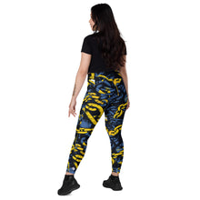 Urban Chic Strides: Women's Mile After Mile Golden Chains 002 Running Leggings Exclusive Leggings Running Tights Womens