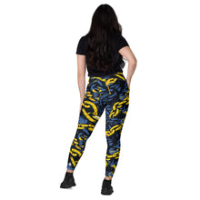 Urban Chic Strides: Women's Mile After Mile Golden Chains 002 Running Leggings Exclusive Leggings Running Tights Womens