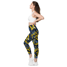 Urban Chic Strides: Women's Mile After Mile Golden Chains 002 Running Leggings Exclusive Leggings Running Tights Womens