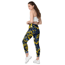 Urban Chic Strides: Women's Mile After Mile Golden Chains 002 Running Leggings Exclusive Leggings Running Tights Womens