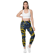 Urban Chic Strides: Women's Mile After Mile Golden Chains 002 Running Leggings Exclusive Leggings Running Tights Womens