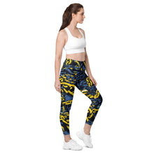 Urban Chic Strides: Women's Mile After Mile Golden Chains 002 Running Leggings Exclusive Leggings Running Tights Womens