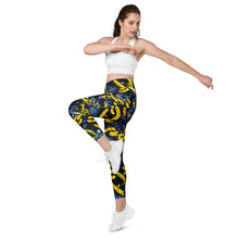 Urban Chic Strides: Women's Mile After Mile Golden Chains 002 Running Leggings Exclusive Leggings Running Tights Womens