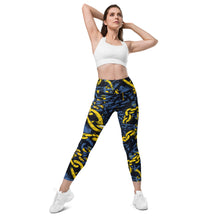 Urban Chic Strides: Women's Mile After Mile Golden Chains 002 Running Leggings Exclusive Leggings Running Tights Womens