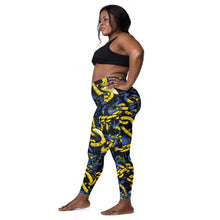 Urban Chic Strides: Women's Mile After Mile Golden Chains 002 Running Leggings Exclusive Leggings Running Tights Womens