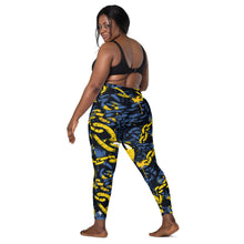 Urban Chic Strides: Women's Mile After Mile Golden Chains 002 Running Leggings Exclusive Leggings Running Tights Womens