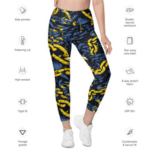 Urban Chic Strides: Women's Mile After Mile Golden Chains 002 Running Leggings Exclusive Leggings Running Tights Womens