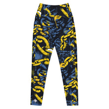 Urban Chic Strides: Women's Mile After Mile Golden Chains 002 Running Leggings Exclusive Leggings Running Tights Womens