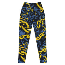 Urban Chic Strides: Women's Mile After Mile Golden Chains 002 Running Leggings Exclusive Leggings Running Tights Womens