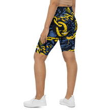 Urban Chic: Women's Mile After Mile Golden Chains 002 Biker Shorts Exclusive Leggings Running Shorts Tights Womens