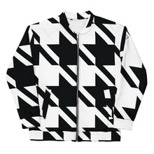 Urban Elegance: Men's Houndstooth Bomber Jacket Athleisure Bomber Jacket Exclusive Houndstooth Jackets Mens