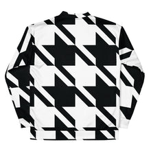 Urban Elegance: Men's Houndstooth Bomber Jacket Athleisure Bomber Jacket Exclusive Houndstooth Jackets Mens