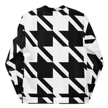 Urban Elegance: Men's Houndstooth Bomber Jacket Athleisure Bomber Jacket Exclusive Houndstooth Jackets Mens