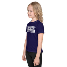 Versatile Comfort: Girl's Short Sleeve Jiu-Jitsu Rash Guard - Midnight Blue Exclusive Girls Jiu-Jitsu Kids Rash Guard Short Sleeve