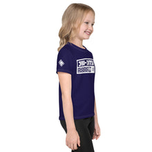 Versatile Comfort: Girl's Short Sleeve Jiu-Jitsu Rash Guard - Midnight Blue Exclusive Girls Jiu-Jitsu Kids Rash Guard Short Sleeve