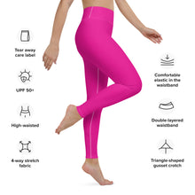 Versatile Style: Women's Solid Color Workout Yoga Pants - Hollywood Cerise Exclusive Leggings Solid Color Tights Womens
